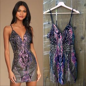 Lulu’s Iridescent multi sequin bodycon dress